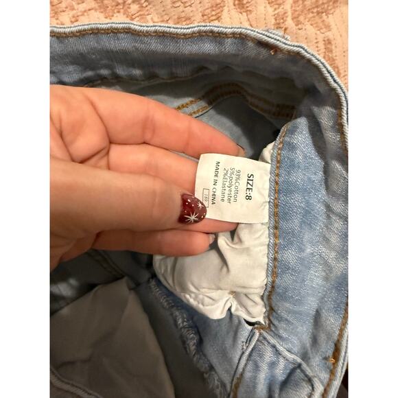 Women's Light Wash Stretch Distressed Skinny Jeans - Size 8 - Picture 4 of 4